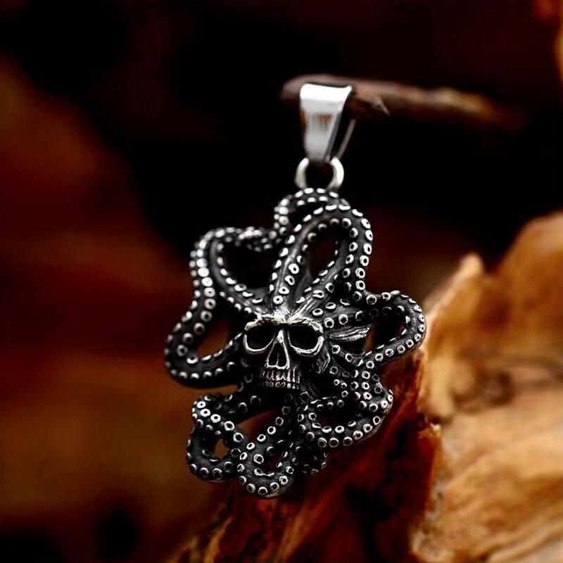 Octopus pendant vintage European and American skull octopus tentacles sea monster necklace fashionable and personalized new arrival
