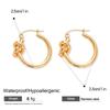 Stainless Steel Knotted Round Ear Cuffs: Elegant and Versatile High-End Jewelry