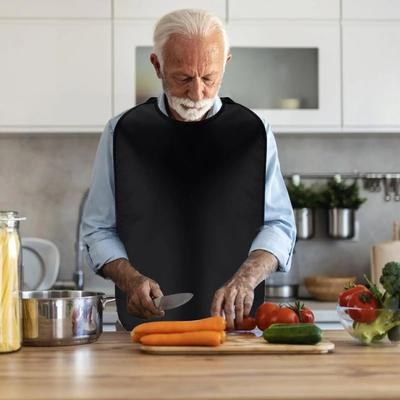 Soft Elastic Elderly Bib Waterproof Washable Rice Pocket Bib Reusable Stain Resistant Saliva Towel Elderly Care