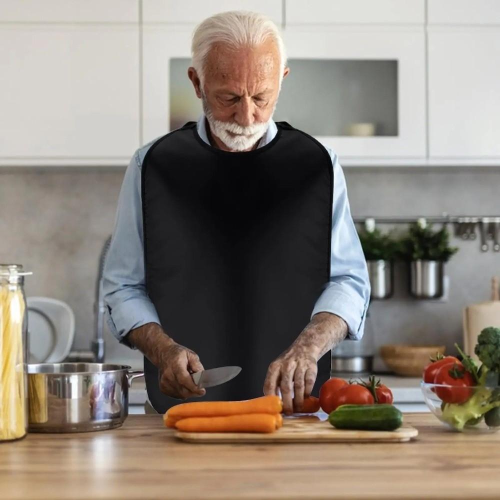 Elastic Rice Pocket Bib Washable Dining Bibs Soft Saliva Towel  Elderly Care