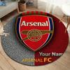 Arsenal F Custom Name Round Area Rug,Carpet Rug for Living Room Bedroom Sofa Playroom Decor,Non-slip Floor Mat