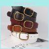 Chic Retro Pu Women's Belt Minimalist Versatile Waist Belt For Students Available In Black White Coffee Camel And Burgundy