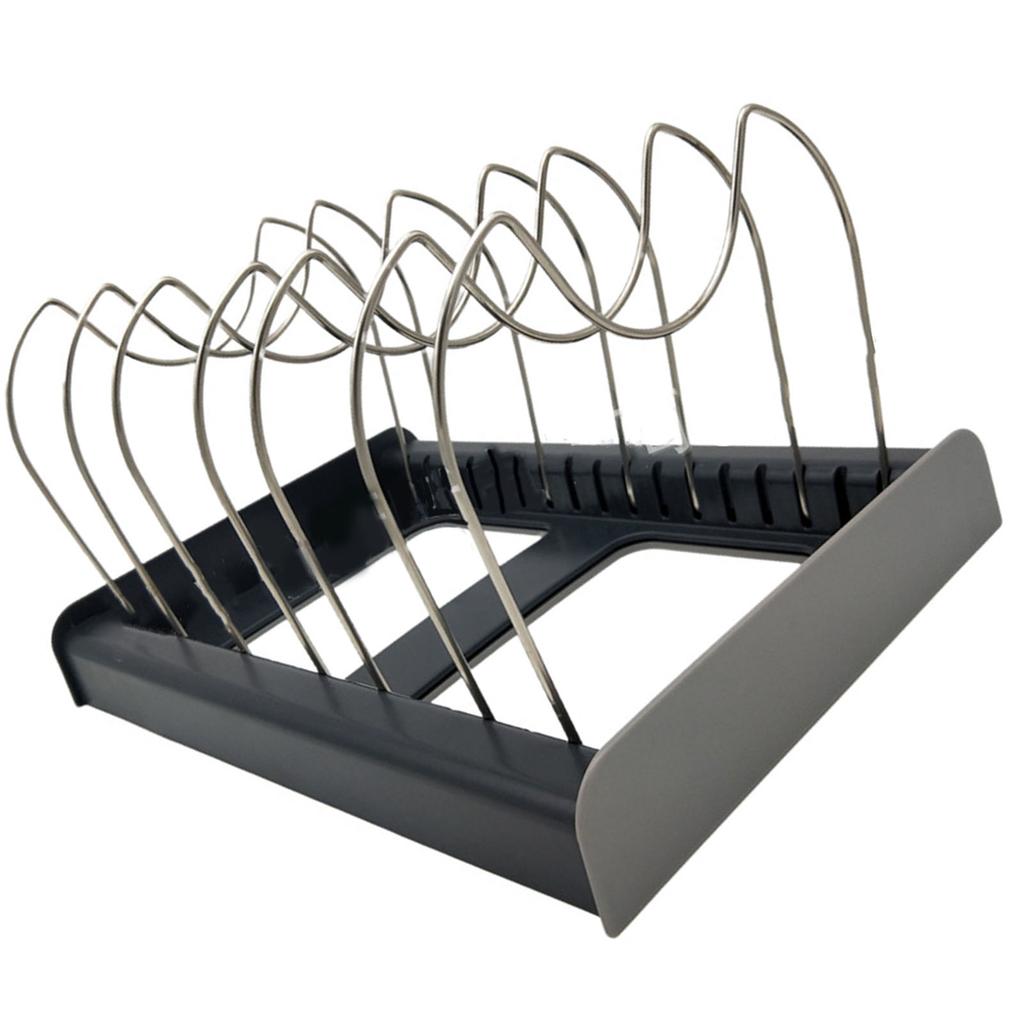 Kastrullockshållare Rack Expanderbart Kastrullockställ Justerbar Multifunktionell Kastrullocksorganisatör för Kök