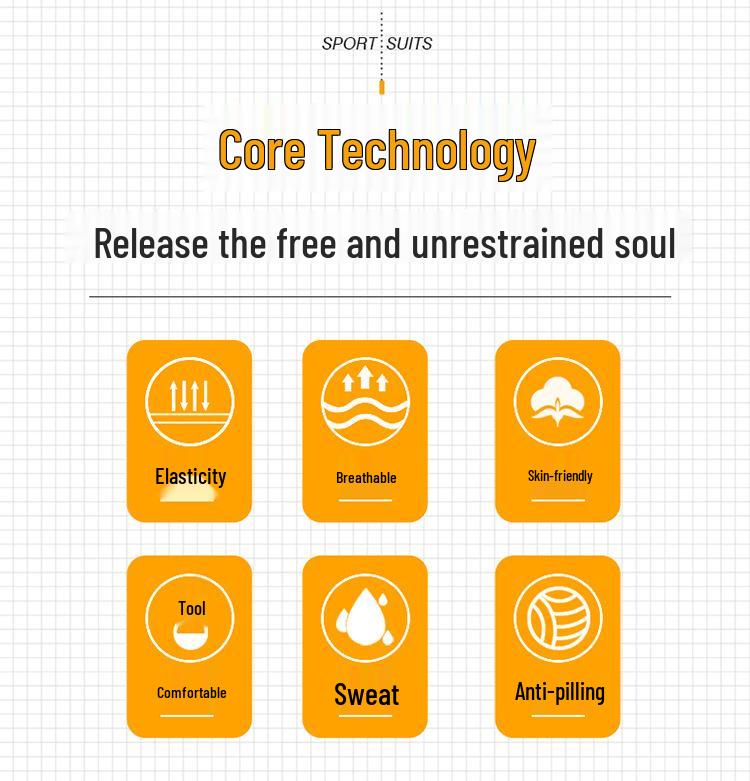 Men's Reflective Logo Two-Piece Casual Running Sportswear - Customizable for Couples