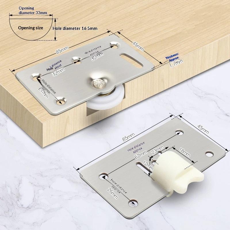 Sliding Door Wheels Pulley Rollers Stainless Steel Furniture Hardware Wardrobe Sliding Door Adjustable Wheels