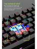 K104 Mechanical Keyboard, Blue Switch, 7-Color Lighting, 26-Key Anti-Ghosting for Office and Gaming.