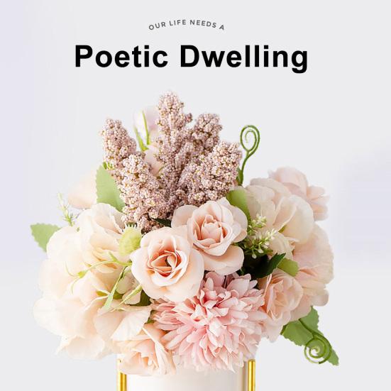 1 Bunch Artificial Bouquet Alice Flower Bridal Home Wedding Party Party