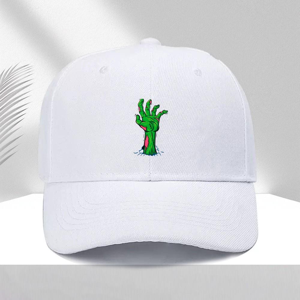 Green Zombie Hand Baseball Cap Polyester Adjustable Printed Cap for Halloween Outdoor Sports