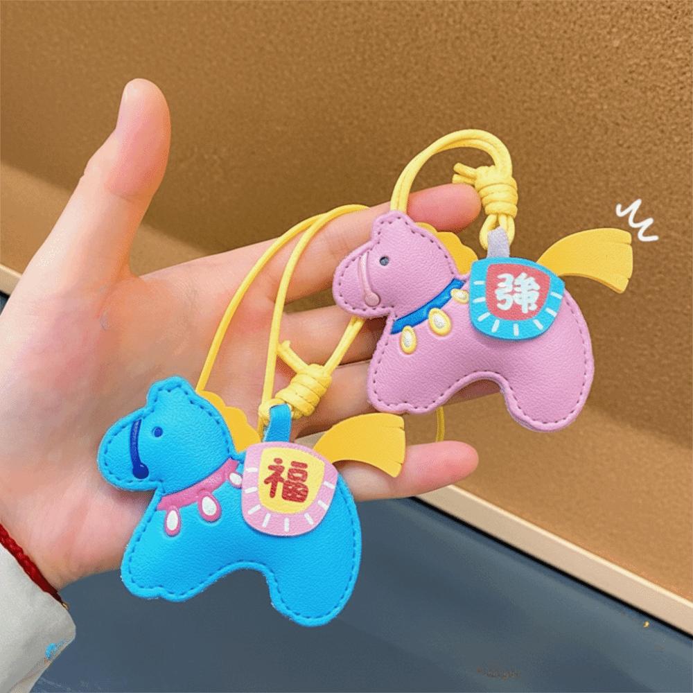 Leather Horse Pendant 2026 Year of Horse Chinese New Year Gift Birthday Gift