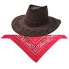 2 Stück Western-Outfits Cowboyhut Bandana Western-Cowboy-Kostümzubehör für Halloween-Party Kostümieren Rollenspiel