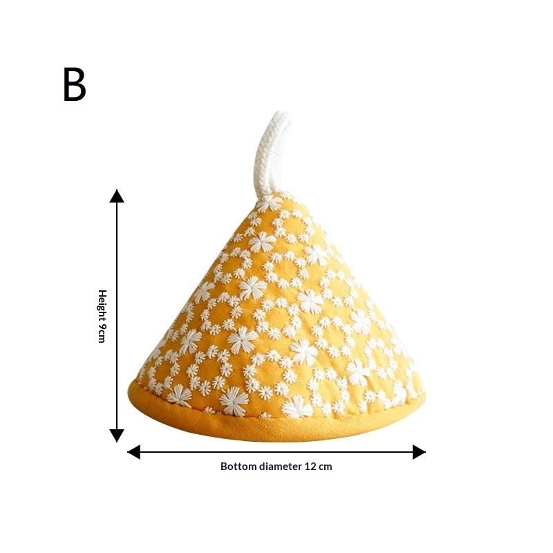 Mini Triangle Microwave Oven Glove High Temperature Resistant Thick Cotton Pot Cloth Cover for Baking Cooking Hot Pot Transfer
