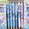 6 Pcs/Set Stitch Limited Edition Tall Superior Quality Gel Pen Cartoon Series Black 0.5mm Ideal Exam Student/Office Daily Stationery