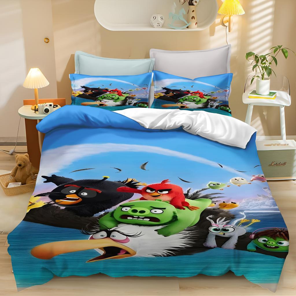 Printed Bedroom Bedding Set Duvet Cover Christmas Gifts Comforte Cartoon With Pillowcase Children's  Suitable and Adults