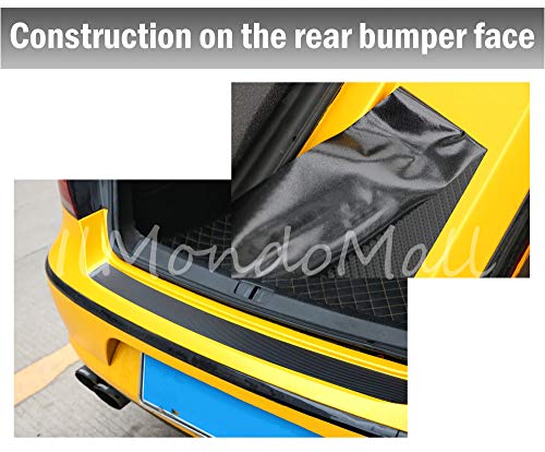 Ilmondomall Tape-type Real Carbon Sheet 3D Pattern Black Step Bumper Protection Racing Stripe with Release Paper (3D Black, 5cm X 6.5m)