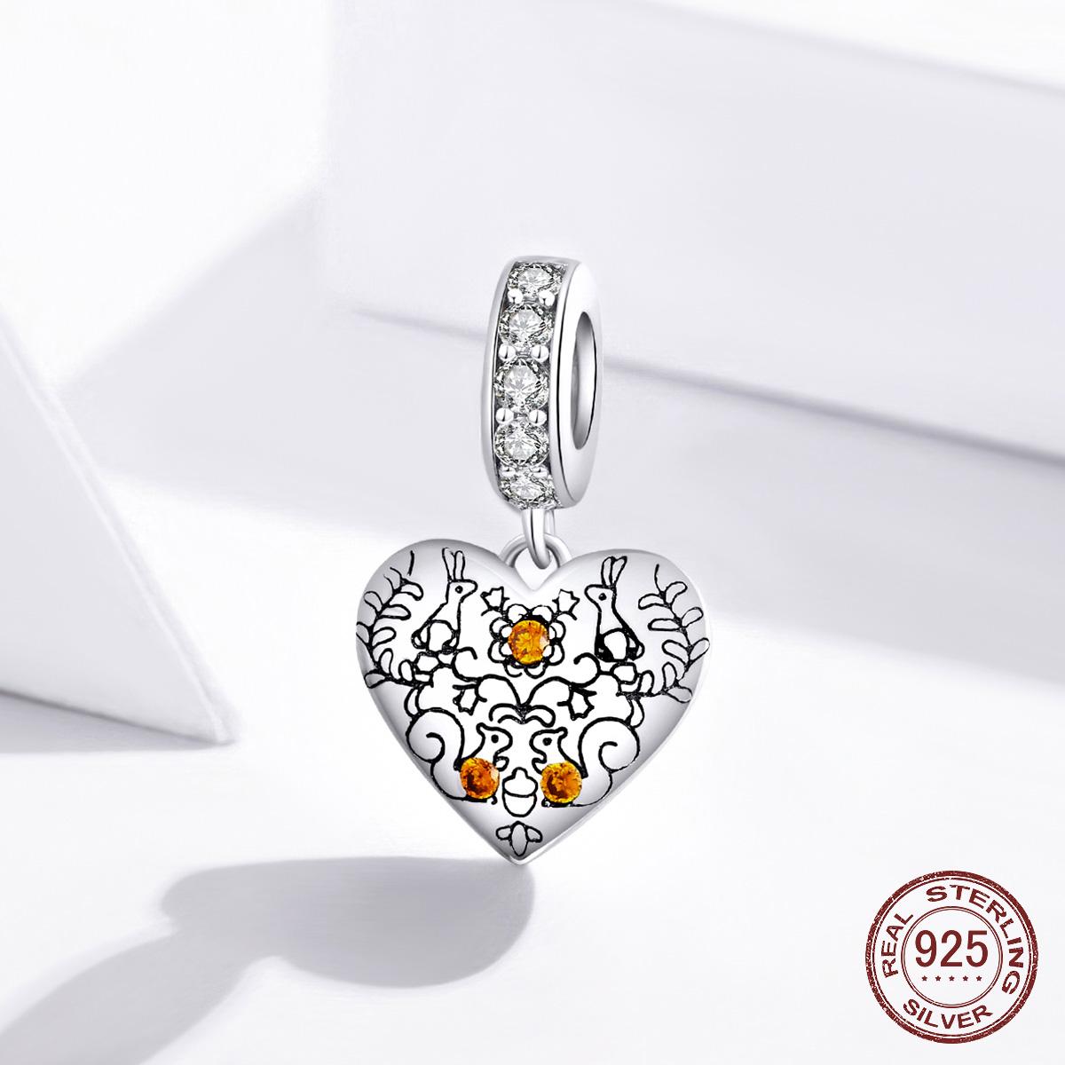 

925 стерлингового серебра Vine & Pine Cone платиновый оригинальный шарм для бренда ювелирных изделий браслет Make for women Girl