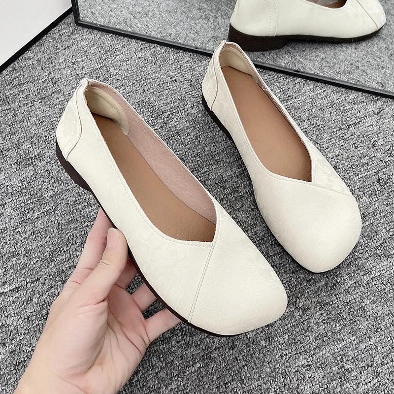 Modische flache Schlupfschuhe für Damen, neue Freizeitschuhe mit quadratischer Spitze für Damen, flache Schuhe, modische Wanderschuhe für Damen, Zapatos De Mujer