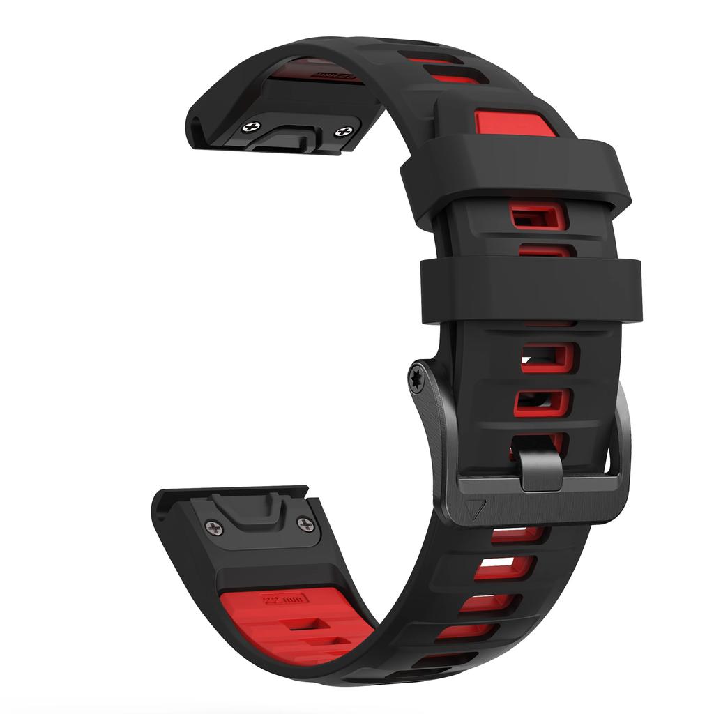 Screw Steel Buckle Silicone Strap For Garmin Fenix 8 7 E 47mm 7X Pro 51mm Epix/6 6X/Instinct 3 50mm 45mm QuickFit 26mm 22mm Band