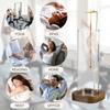 Incense Holder Modern Incense Burner with Removable Glass Ashes Catcher Incense Sticks Base for Room Decor Yoga Meditation