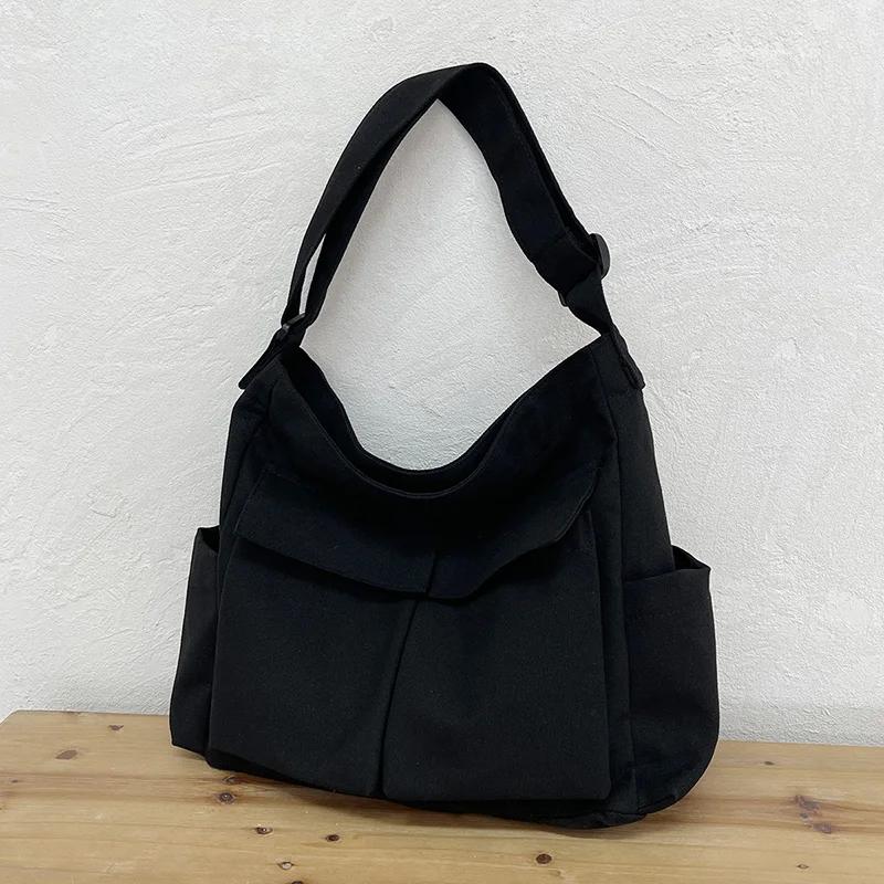 Canvas Zipper Crossbody Shoulder Bags Men's Bags Sale 2026 High Quality Causal Solid Sewing Thread Bolsa Transversal
