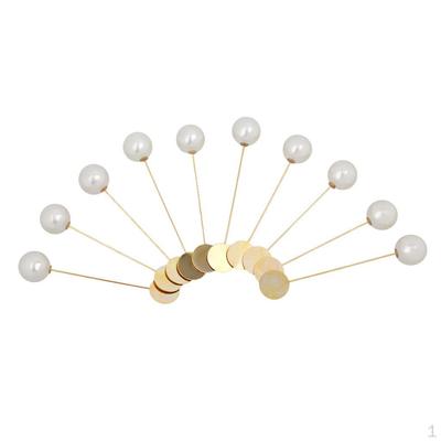 Confezione da 10 Spilla di Perle Spilla da Colletto Abito Spilla da Bavero - Oro