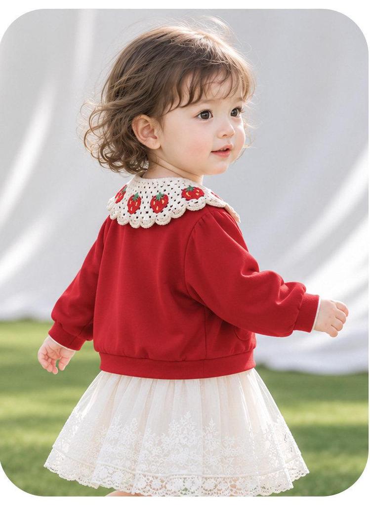 Youqi Girls' Long Sleeve Shirt 2026 - Stylish Baby Top for Spring & Autumn
