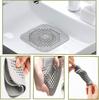 Bathroom for Bathroom Kitchen Foldable Silicone Filter Shower Drain Cover Hair Catcher Used for Bathroom Shower Bathtub and Kitchen with Suction Cups