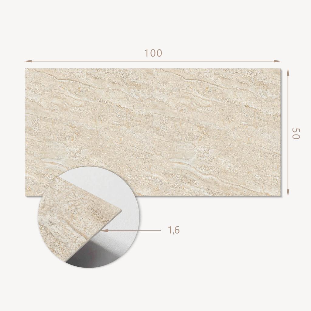 Self-Adhesive Panel With Print - Perfect For The Kitchen 100x50 cm Natural Stone Pattern