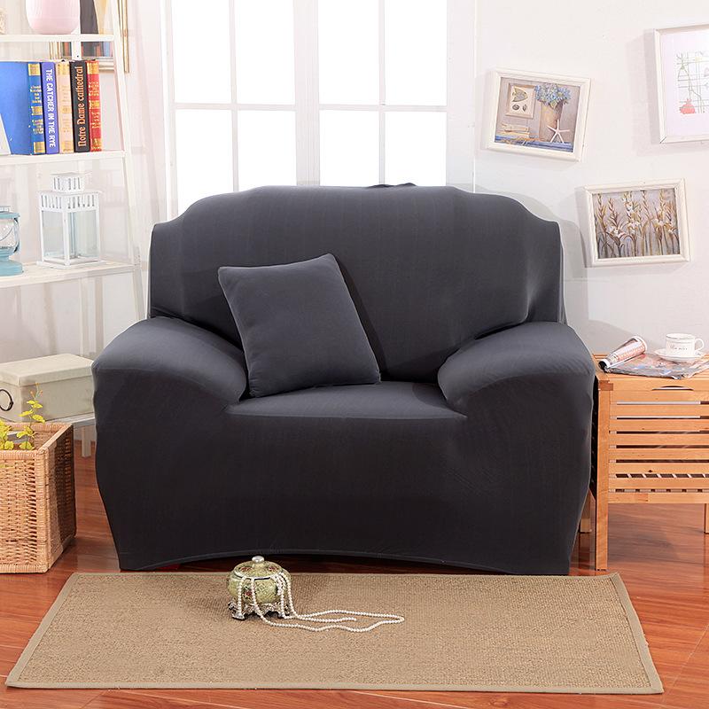 Capa de sofá de cor lisa, capa completa, capa multifuncional, capa de sofá elástica, capa completa, combinação universal de quatro estações, concubina real