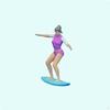 1:64 Surfing Figure Micro Landscape Beach Surfer Small Figurine Diorama for Sand
