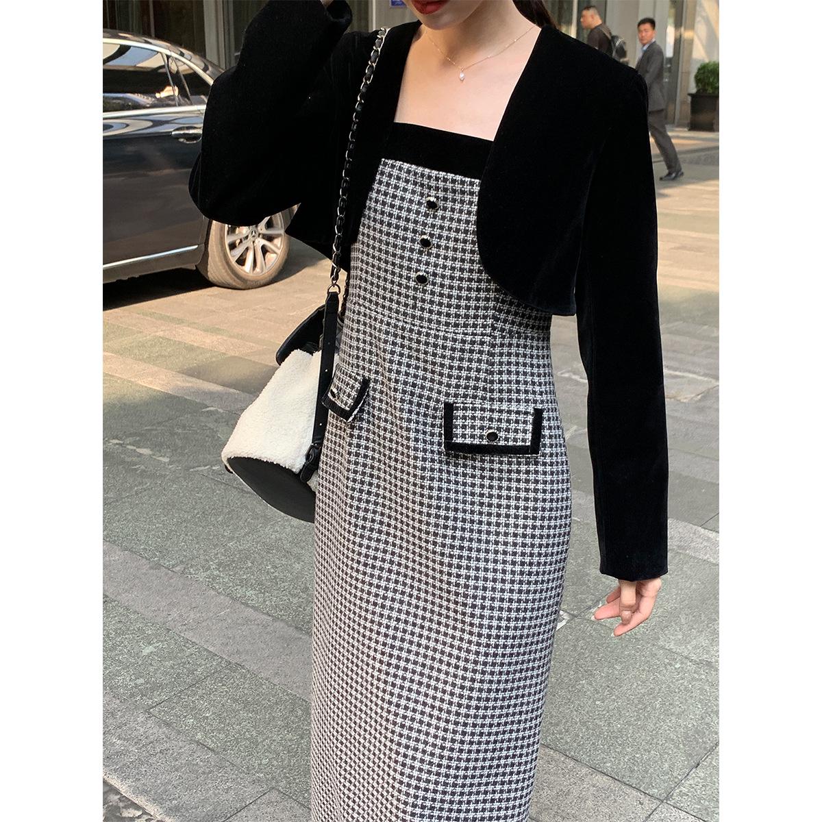 

Женская черная зимняя шаль-куртка в корейском стиле Thirteenth Street, издание 2022 года, с длинным рукавом Medium чёрный