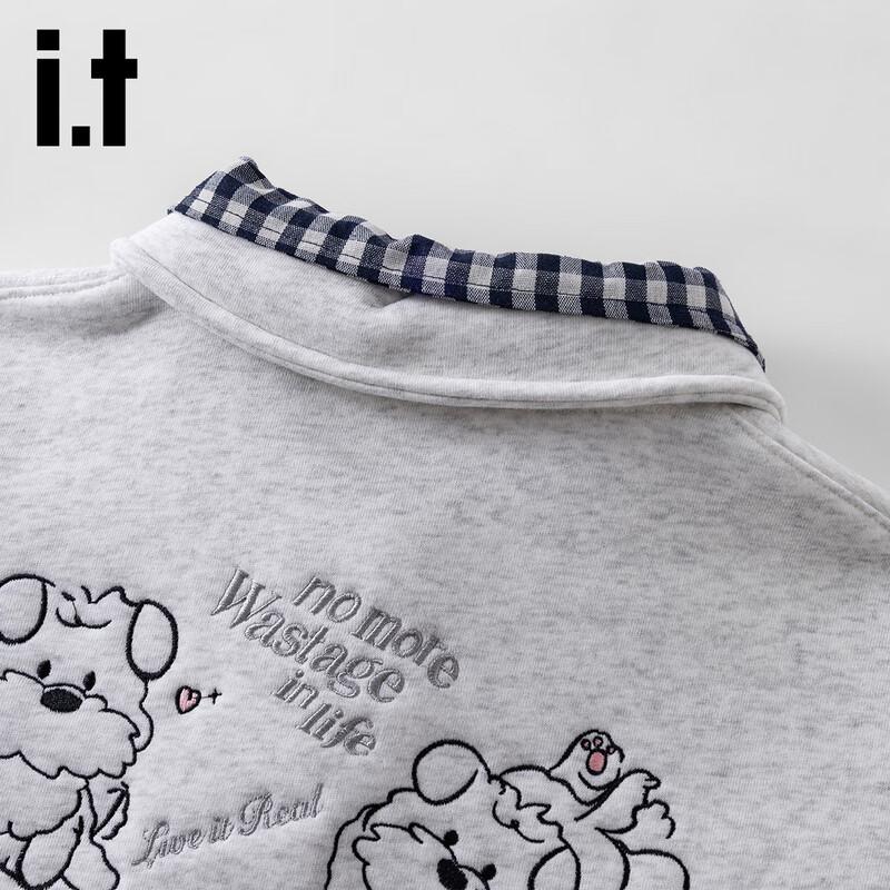 Izzue IT Women's Cartoon Embroidered Fleece-Lined Sweatshirt