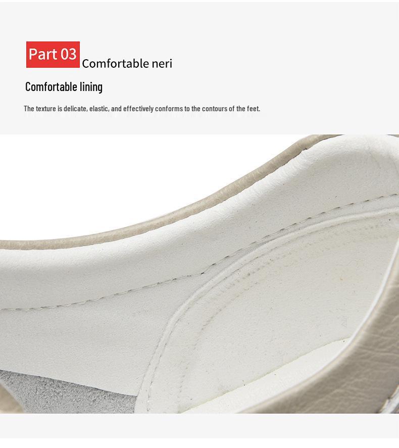 Men's Spring-Summer Casual Leather Board Shoes: Small Size Perforated White Lace-ups