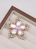 Crystal Flower Metal Brooch: Five-Petal Design for Handbags, Bouquets, and Clothing Accessories