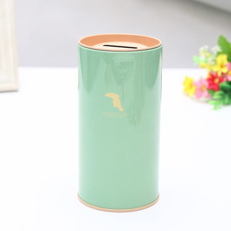 1 Unidad Hojalata Redonda Animal Hucha de Color Hucha Metal Caja de Monedas Decoración del Hogar Caja de Dinero