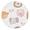 Children Cartoon Round Carpet Animal Puzzle Game Baby Crawl Mat Playful Soft Rug Room Decor