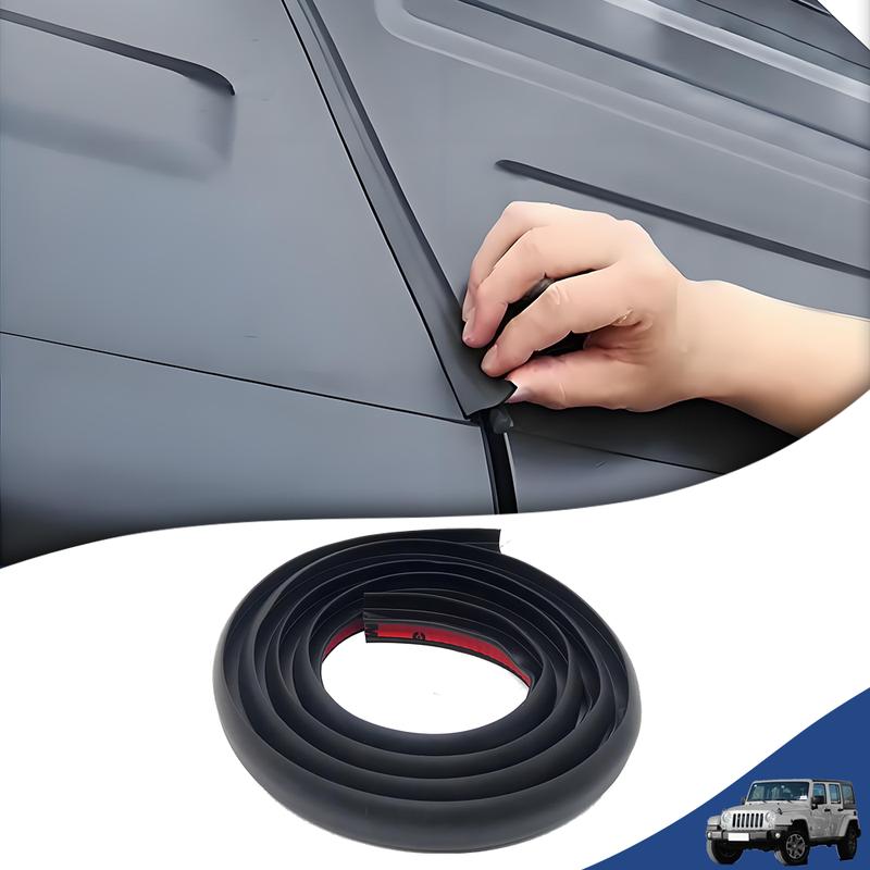 Rubber Car Windshield Seal Strip Roof Window Edge Seal Protector Strip for Jeep Wrangler JK JL 2007-2025 Exterior Accessories