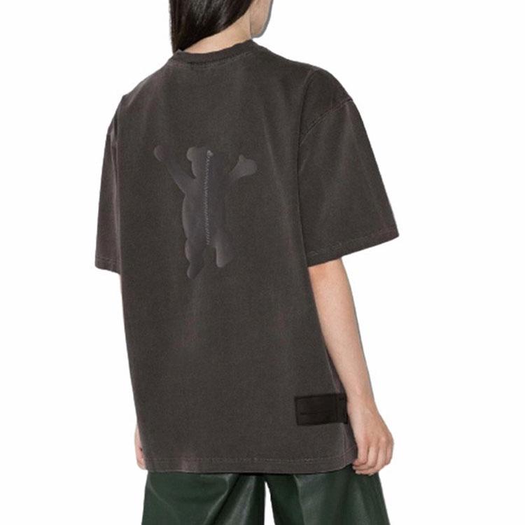 We11done Teddy T-Shirt Charcoal Unisex Tops Grey WD-TT8-20-103-U-CH