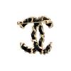 CHANEL Lambskin Classic CC Logo Lambskin Metal Brooch Women's Black