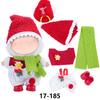 New Christmas Clothes For 17cm Labubus Mini Doll Clothes Outfit Hat Clothes for Labubu I II III Doll Accessories Party Game Toys