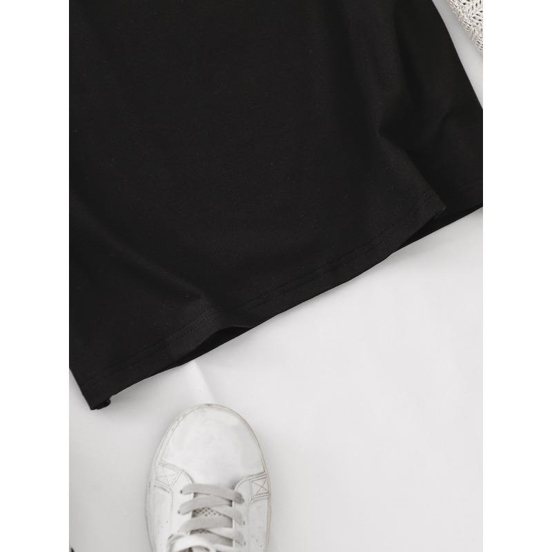 T-shirt de sport court à manches courtes pour femme, taille européenne, avec motif cœur et motif dessin animé, transfert thermique, T-shirt confortable et doux à col rond