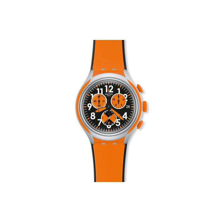 SWATCH Men 45mm Black Watch YYS4003 YYS4003 Orange