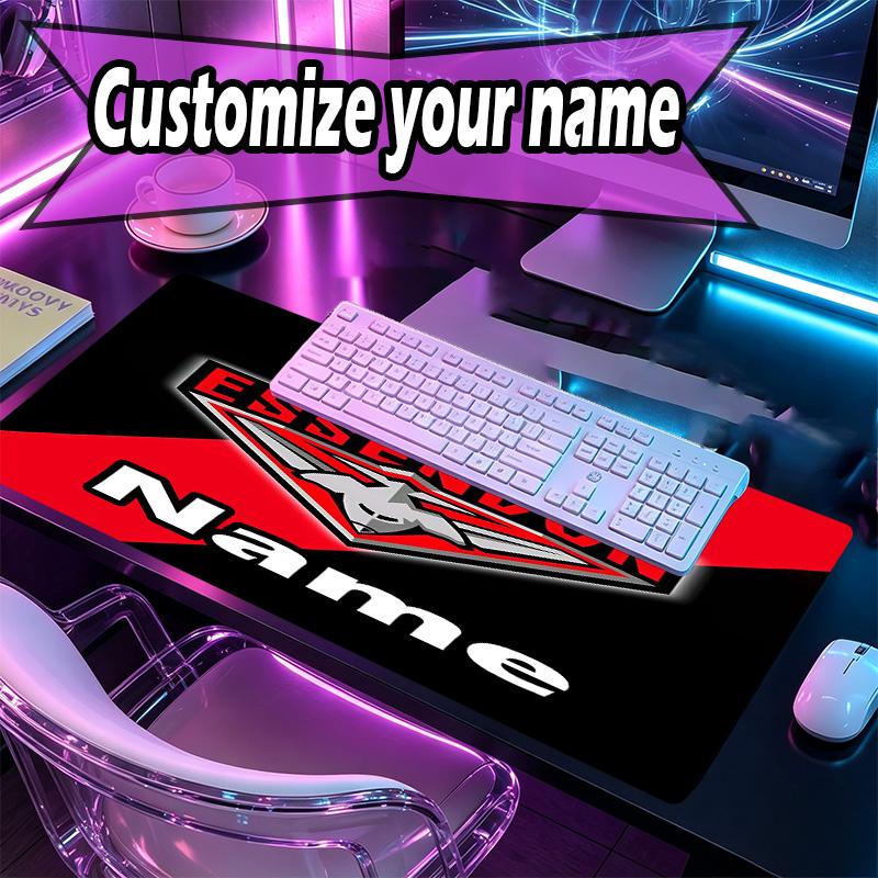 Custom Name Personalized Essendon Football Pattern Mousepad, Laptop PC Desk Mat, Decorative Desk Mat for Home Keyboard Pad Gift