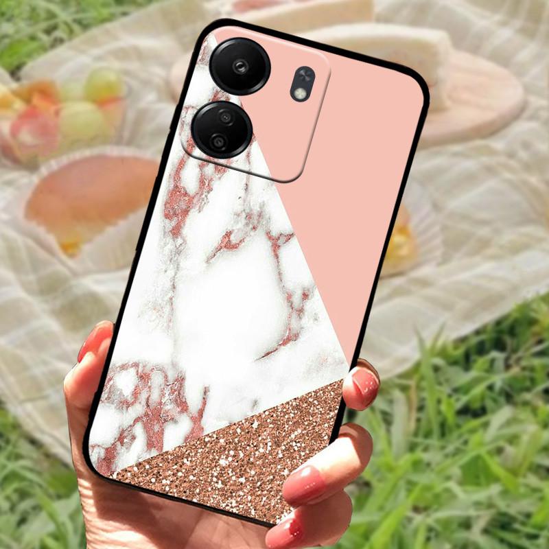 For Redmi 13C 4G Case TPU Silicone Soft Protective Phone Back Cover For Xiaomi Poco C65 Fashion Printing Shockproof Bumper Bags