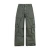 Cotton Multi Pocket Wide Leg Cargo Pants Men Vintage Loose Floor Length Casual Streetwear Unisex Trousers