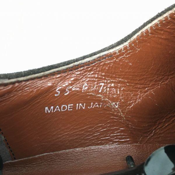 Made in Japan BEAMS HEART Suede Double Monk Strap Business Shoes Dark Brown size 26.0-26.5-27.0 Men's