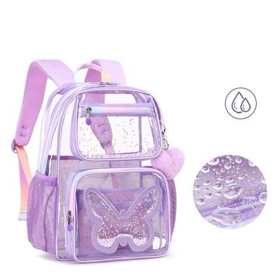 Transparenter Schulranzen Grundschulrucksack Junior High School Mädchenrucksack Leichter Wasserdichter Rucksack