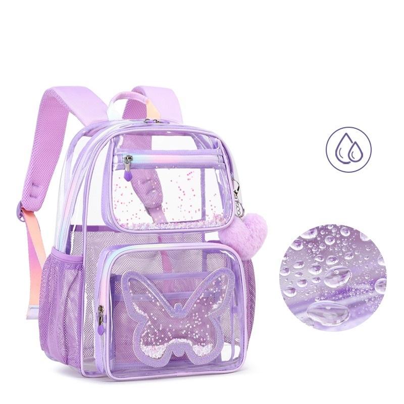 Rucsac școlar transparent Rucsac școlar primar Rucsac pentru fată de gimnaziu Rucsac ușor impermeabil
