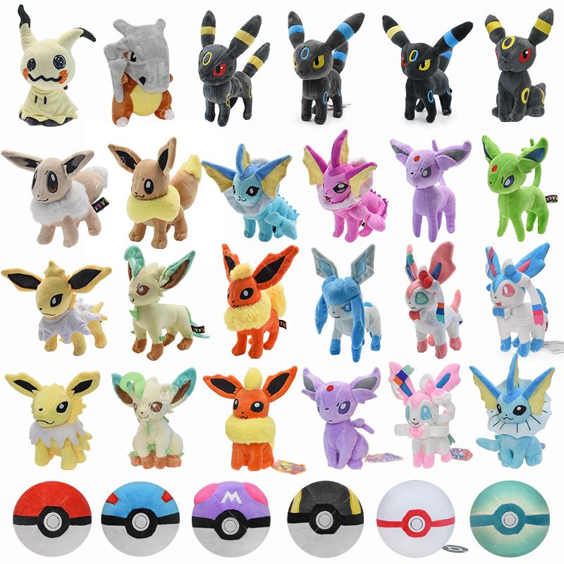 Cute Eeveelution And Plush Toys Soft Stuffed Dolls For Bedroom Decor And Gifts