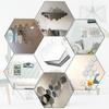 5-20Pcs Silver Hexagon Art Mirror Acrylic Wall Stickers with for DIY Home Art Bedroom Living Room Wall Decoration Diameter 4.6cm-23cm