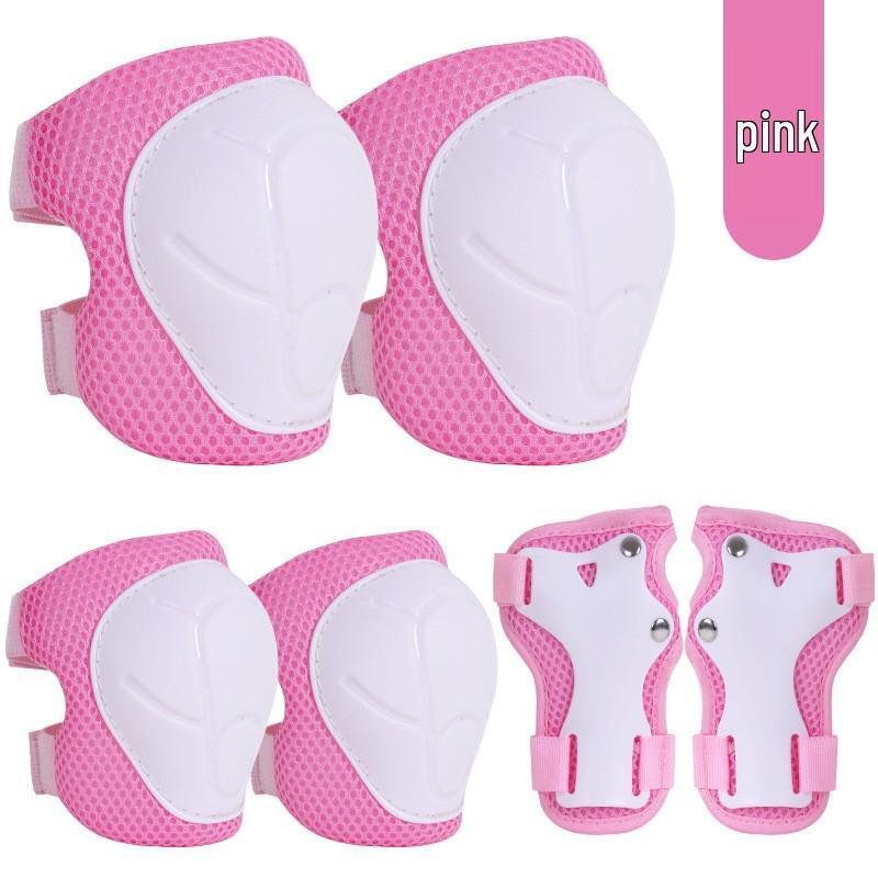 Kids' 6-Piece Protective Gear Set for Skating, Cycling, Skiing & Balance Biking - Thickened Knee Pads & Wrist Guards